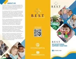 Image of a tri-fold brochure showcasing digital marketing services